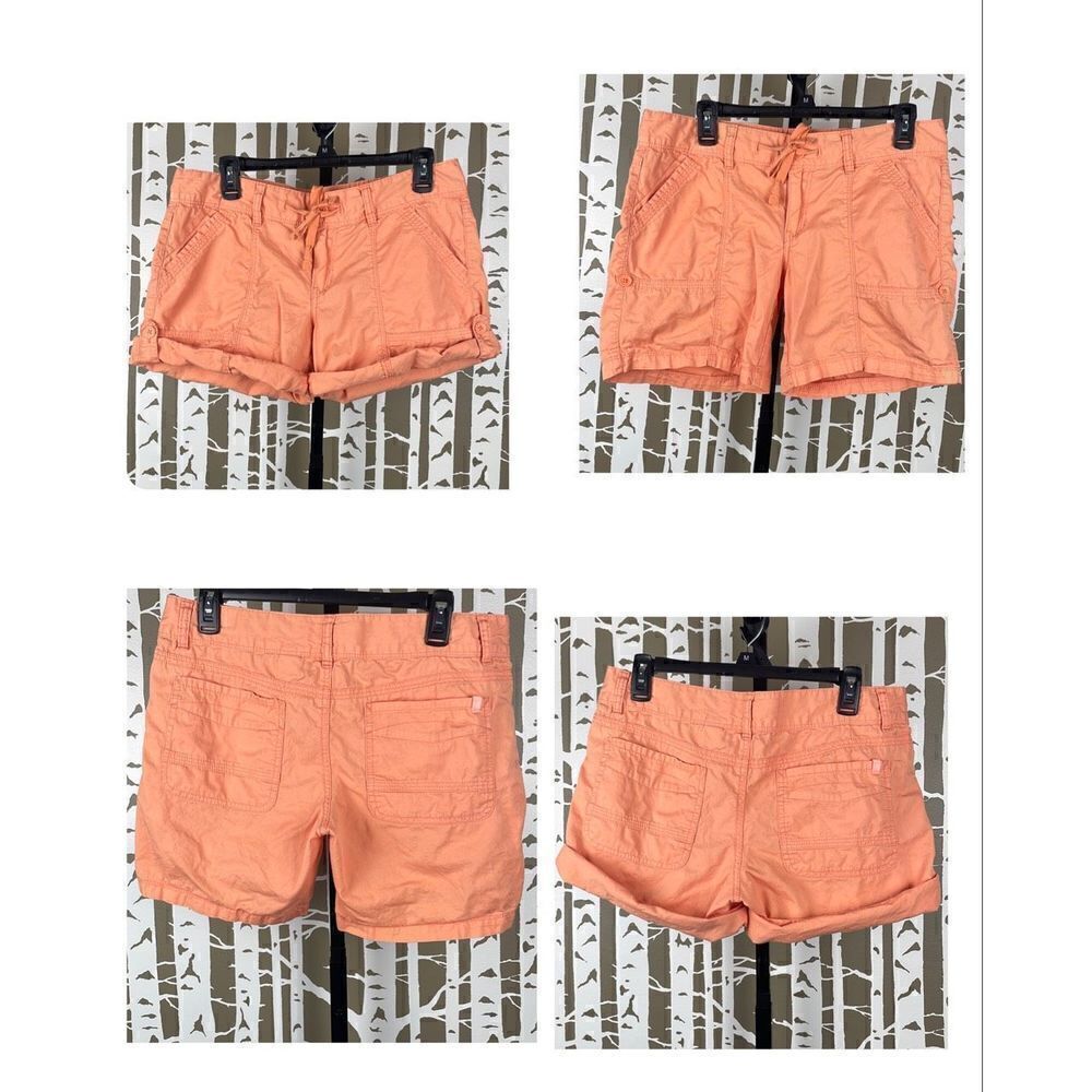 Tangerine Orange Roll Tab Shorts 11